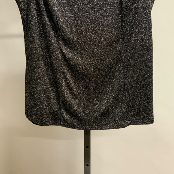 JS Collections Black Metallic Sleeveless Top - Size 2X - Picture 4 of 9